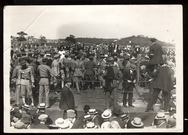 JOHNSON, JACK-JESS WILLARD ORIGINAL ANTIQUE PHOTO (1915-END OF FIGHT)