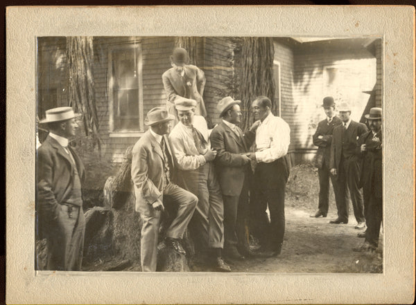JEFFRIES, JAMES & SAM BERGER ANTIQUE MOUNTED PHOTO (1910)
