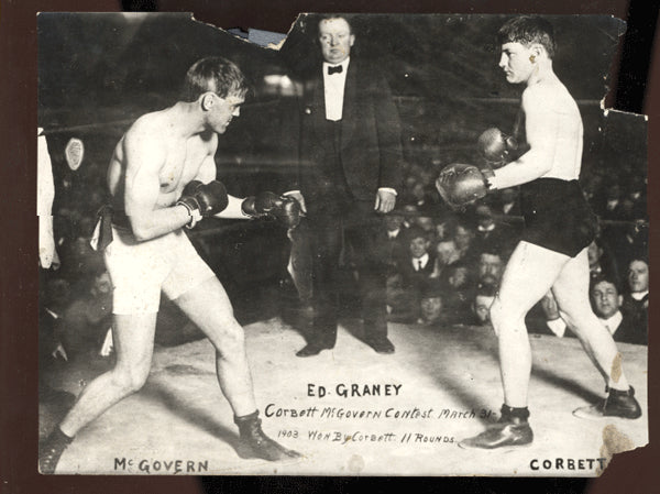 CORBETT II, YOUNG-TERRY MCGOVERN ANTIQUE PHOTO (1903)