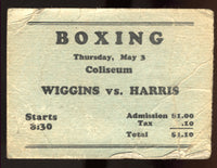 WIGGINS, CHUCK-SEAL HARRIS STUBLESS TICKET (1928)