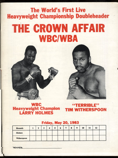 HOLMES, LARRY-TIM WITHERSPOON SOUVENIR PROGRAM (1983)