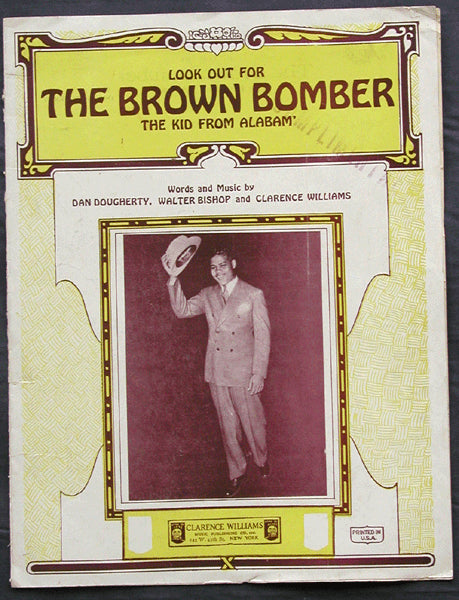 LOUIS, JOE BROWN BOMBER SHEET MUSIC (1935)