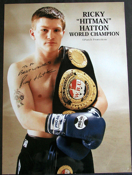 HATTON, RICKEY SIGNED POSTER (TO TRAINER AL GAVIN)