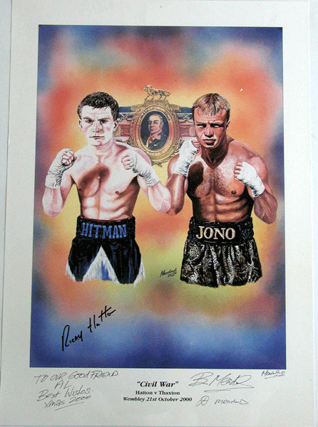 HATTON, RICKEY SIGNED PRINT (HATTON VS. THAXTON)