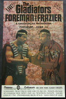 FOREMAN, GEORGE-JOE FRAZIER II ON SITE POSTER (1976-SIGNED BY FRAZIER)