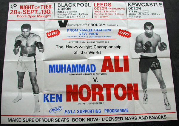 ALI, MUHAMMAD-KEN NORTON III CLOSED CIRCUIT POSTER (1976)