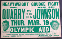 QUARRY, JERRY-GEORGE "SCRAP IRON" JOHNSON ON SITE POSTER (1970)