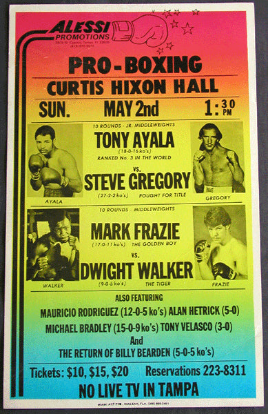 AYALA, JR., TONY_STEVE GREGORY ON SITE POSTER (1982)