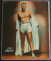 DEMPSEY, JACK HAND TINTED PHOTO (CIRCA 1930'S)