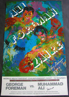 ALI, MUHAMMAD-GEORGE FOREMAN SIGNED SOUVENIR POSTER (1974-SIGNED BY ALI )