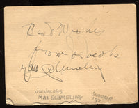SCHMELING, MAX & JOE JACOBS (SCHMELING'S MANAGER) INK SIGNATURE