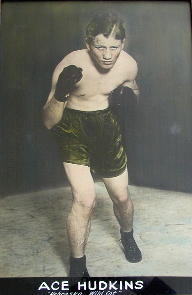 HUDKINS, ACE LARGE FORMAT COLOR TINTED PHOTO (1920'S)