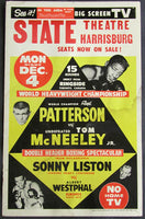 PATTERSON, FLOYD-TOM MCNEELEY & SONNY LISTON-ALBERT WESTPHAL CLOSED CIRCUIT POSTER (1961)
