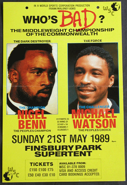 BENN, NIGEL-MICHAEL WATSON ON SITE POSTER (1989)