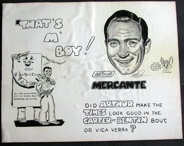 MERCANTE, ARTHUR ORIGINAL CARTOON ARTWORK (1963)