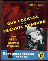 COCKELL, DON-FREDDIE BESHORE OFFICIAL PROGRAM (1951)