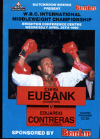 EUBANK, CHRIS-EDUARDO CONTRERAS OFFICIAL PROGRAM (1990)