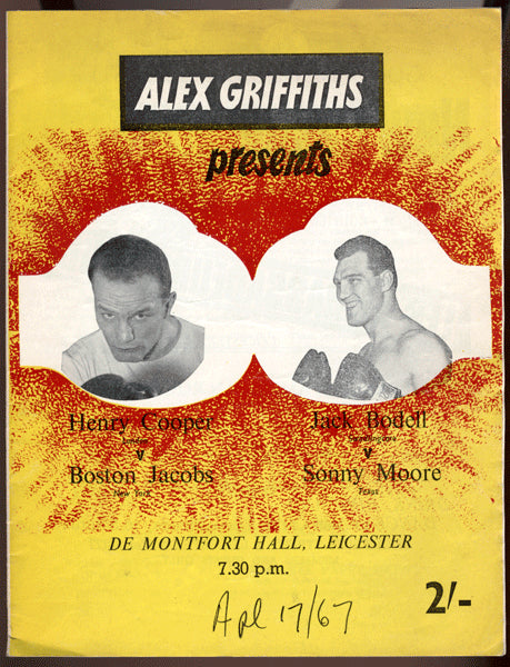 COOPER, HENRY-BOSTON JACOBS OFFICIAL PROGRAM (1967)
