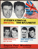 DUPAS, RALPH-BRIAN CURVIS OFFICIAL PROGRAM (1962)