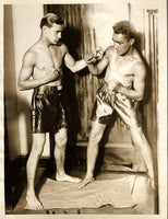 SINGER, AL-CARL DUANE WIRE PHOTO (1929-SQUARING OFF)