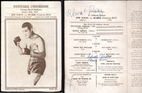 LOUIS, JOE-ELMER RAY SIGNED EXHIBITION PROGRAM (1945-SIGNED BY BOTH)