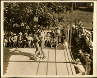 SINGER, AL ORIGINAL WIRE PHOTO (SPARRING WITH SAMMY CHEROFF)