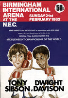 SIBSON, TONY-DWIGHT DAVIDSON OFFICIAL PROGRAM (1982)