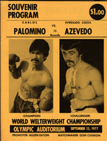 PALOMINO-AZEVEDO & SPINKS-ELSON & LOPEZ-TORRES OFFICIAL PROGRAM (1977)