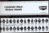 BLACK HISTORY ADVERTISING RULER WITH 40 NOTABLE AFRICAN AMERICANS (WITH MUHAMMAD ALI)