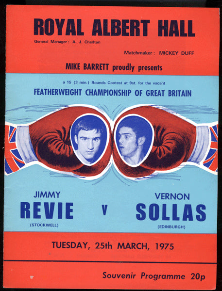 MINTER, ALAN-LARRY PAUL OFFICIAL PROGRAM (1975) – JO Sports Inc.