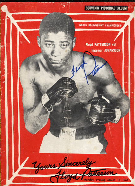 PATTERSON, FLOYD SIGNED PICTORIAL ALBUM (1961-3RD JOHANSSON FIGHT)