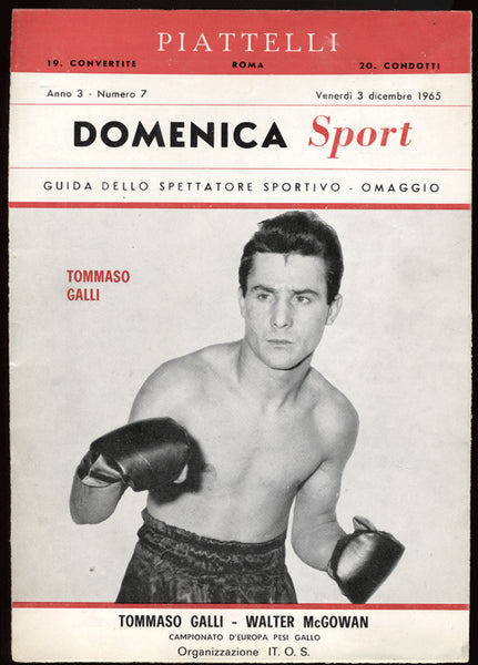 MCGOWAN, WALTER-TOMMASO GALLI OFFICIAL PROGRAM (1965)