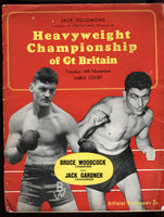 GARDNER, JACK-BRUCE WOODCOCK OFFICIAL PROGRAM (1950)