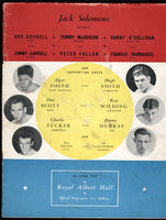 COCKELL, DON-JIMMY CARROLL OFFICIAL PROGRAM (1950)