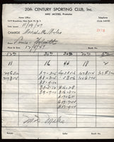 LOUIS, JOE DISBURSEMENT SHEET (1947- WALCOTT FIGHT-SIGNED)