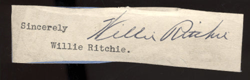 RITCHIE, WILLIE INK SIGNATURE