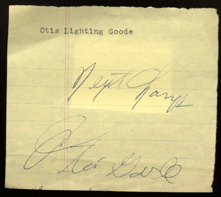 GOODE, OTIS "LIGHTNING" INK SIGNATURE