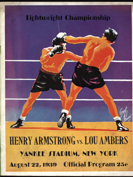Ambers,Lou Official Program Against Armstrong 1939