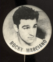 MARCIANO, ROCKY SOUVENIR PIN (1950'S)