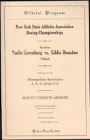 Greenberg,Paulie Official Program Against Donahue 1933