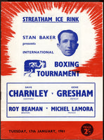 Charnley,Dave Official Program Against Gresham 1961