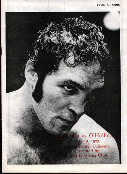 Kirkman,Boone Official Program Against O'Halloran 1973