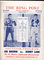 BROWN, JOE-KENNY LANE OFFICIAL PROGRAM (1958)