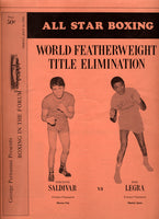 SALDIVAR, VICENTE-JOSE LEGRA OFFICIAL PROGRAM (1969)