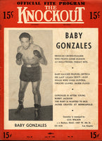 GONZALES, JOSE "BABY"-EDDIE HADSON OFFICIAL PROGRAM (1946)
