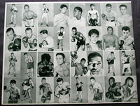 BOXING EXHIBIT CARDS UNCUT SHEET (1940'S-50'S)