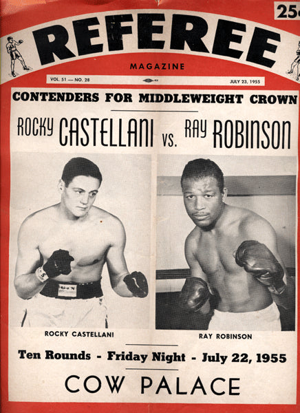 ROBINSON, SUGAR RAY-ROCKY CASTELLANI OFFICIAL PROGRAM (1955)