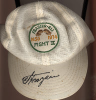 ALI, MUHAMMAD-JOE FRAZIER II SOUVENIR CAP (1974-SIGNED BY FRAZIER)