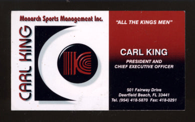 KING, CARL BUSINESS CARD