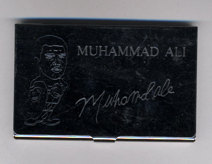 ALI, MUHAMMAD ENGRAVED BUSINESS CARD HOLDER